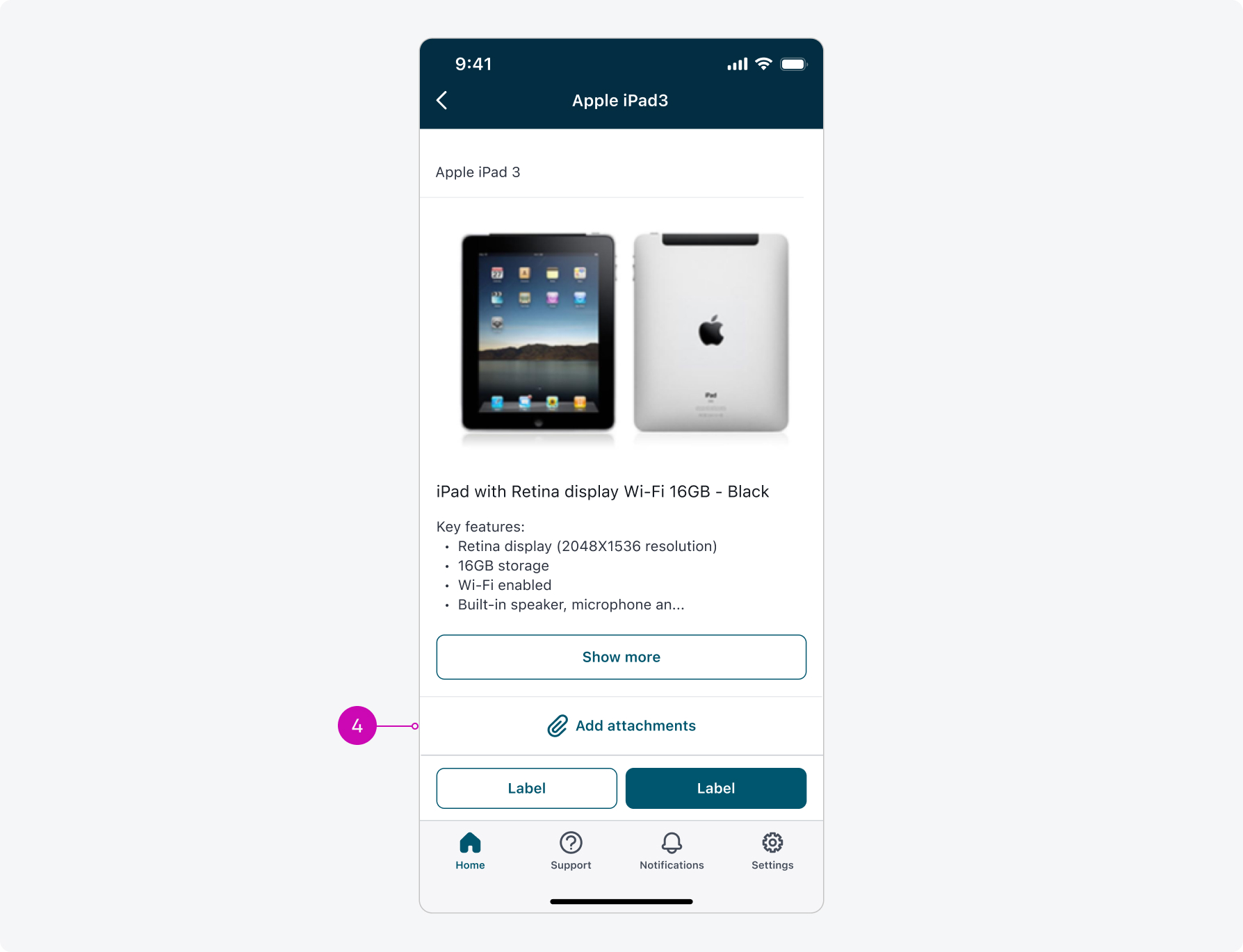 Mobile web screen