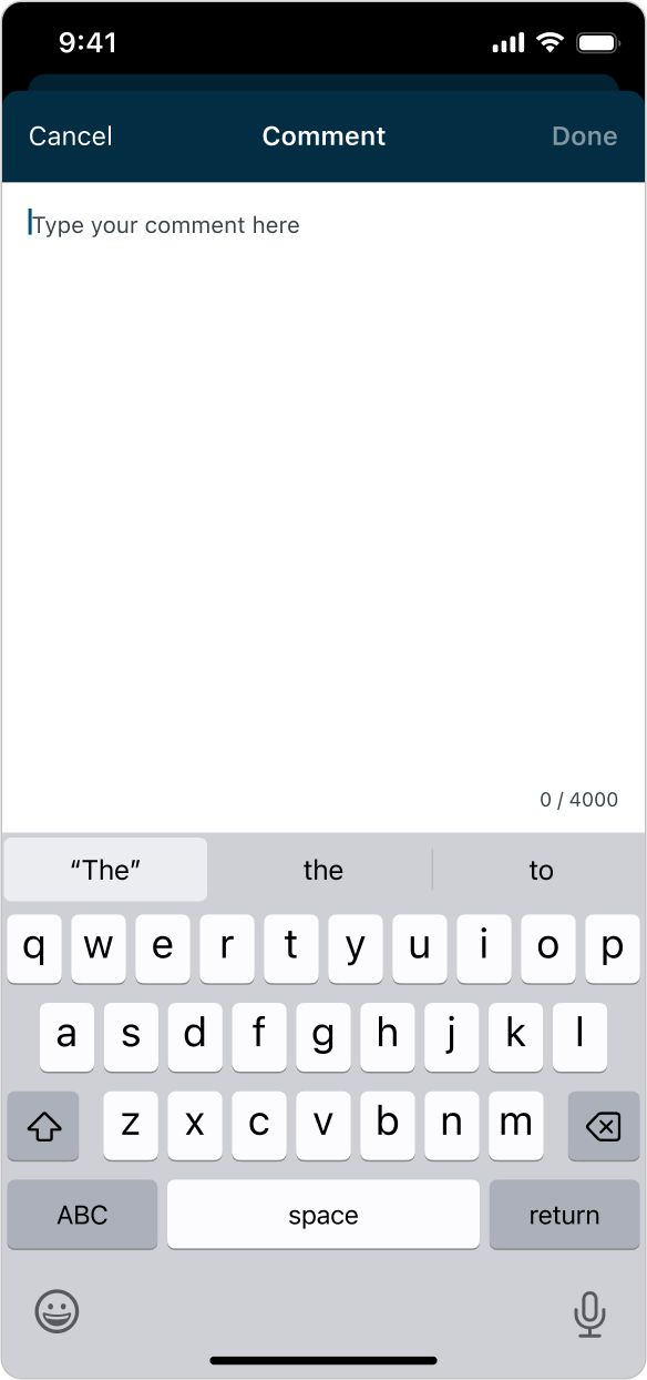 Input actions - state comment modal - empty.png