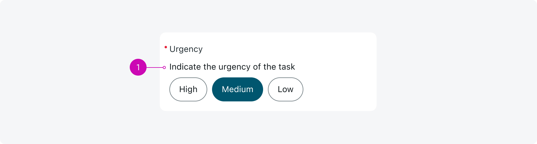 Input form - description
