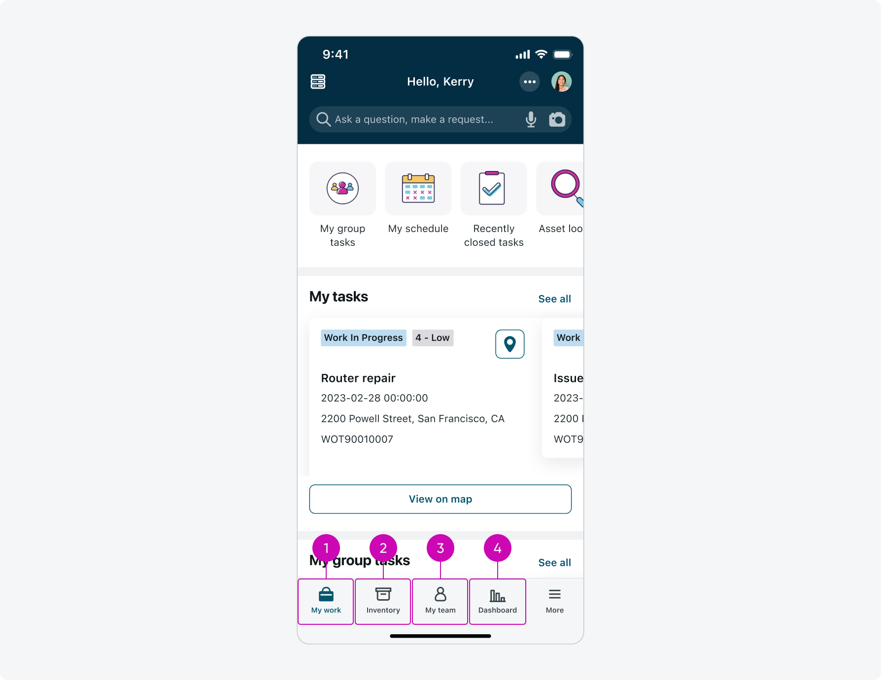 Navigation tabs