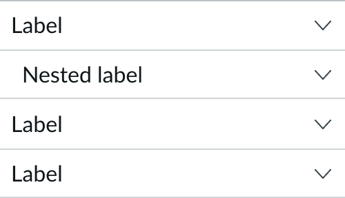 accordion with nested layer, trigger on the right