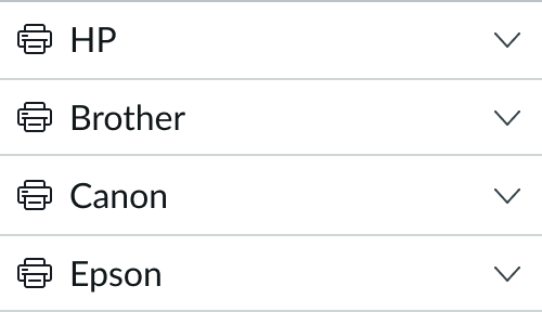 use header labels with icons to identify accordion contents