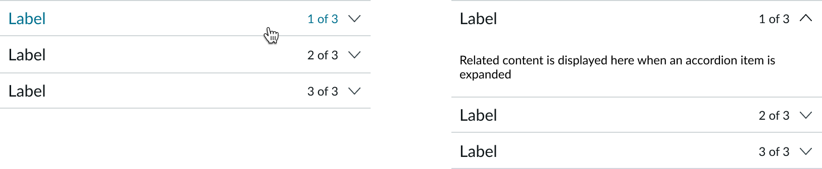 accordion expanded with trigger icon