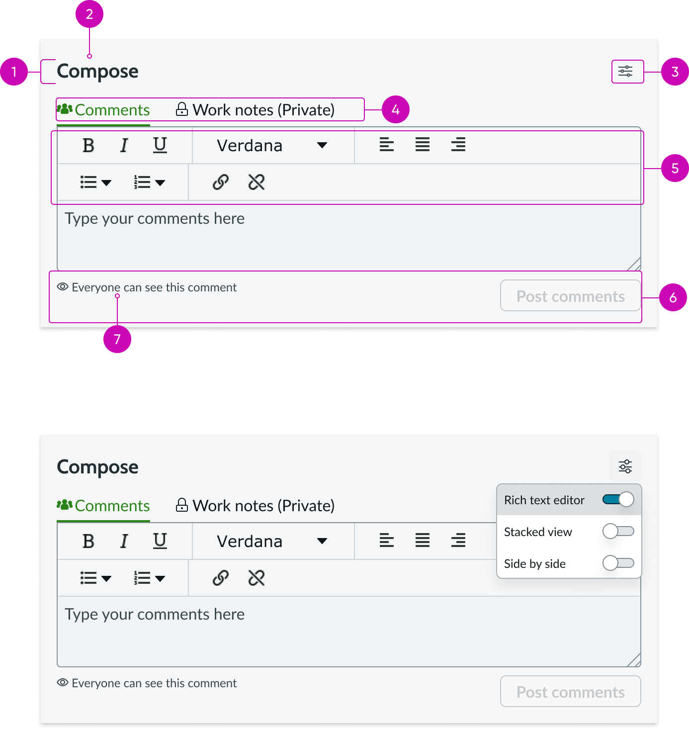 activity stream compose anatomy