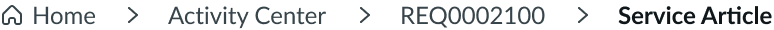 breadcrumbs with home page icon and page link, subpage links, separators, and current page