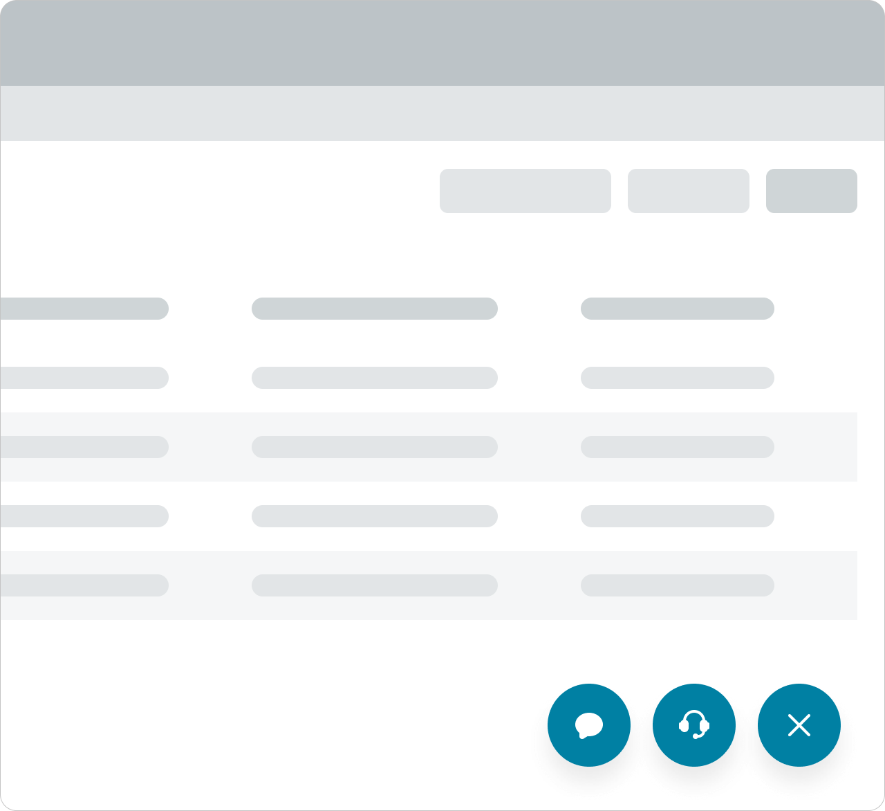 multiple green circular buttons next to one another