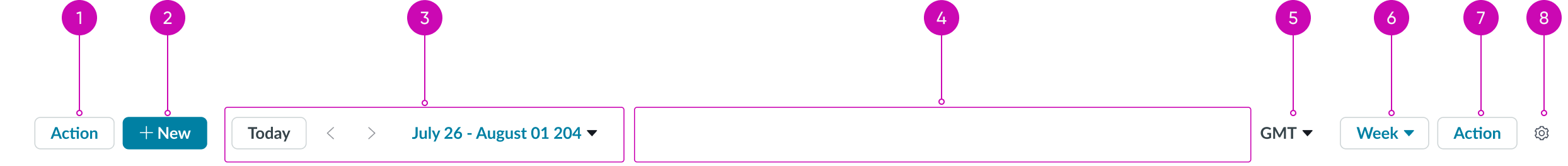 anatomy of calendar header