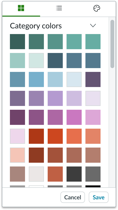 color picker swatch view
