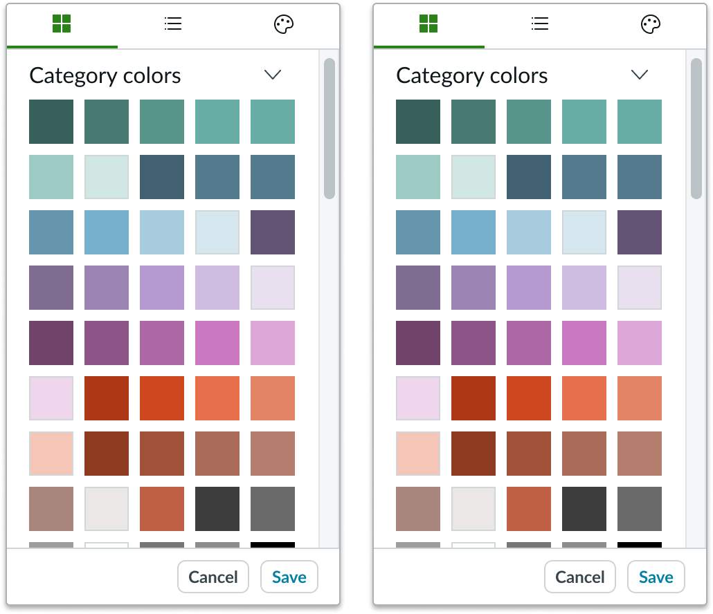 color picker palette view