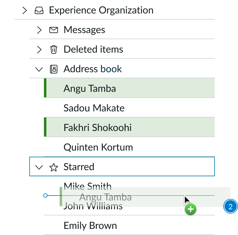 dragging two nodes at once with the total number of nodes showing on the right