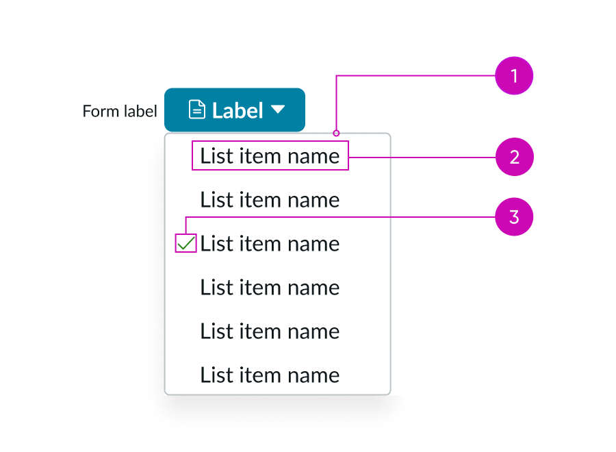 select dropdown anatomy
