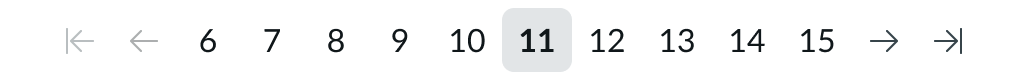 pagination control with page 7 selected among 10 page numbers
