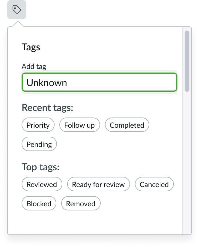 popover with scroll bar for overflow content