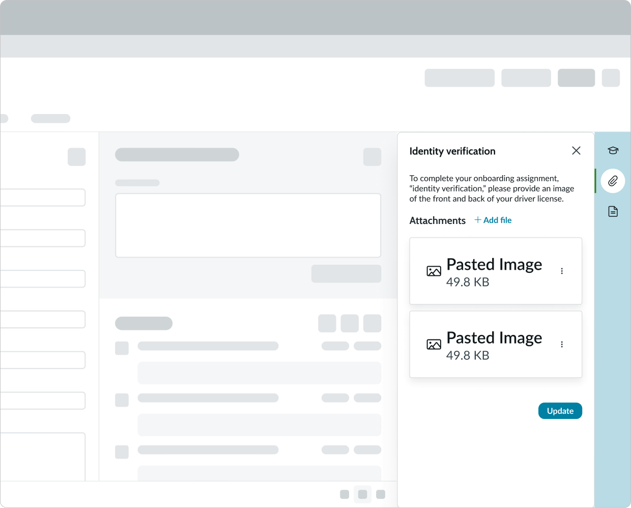 compact view in contextual side panel