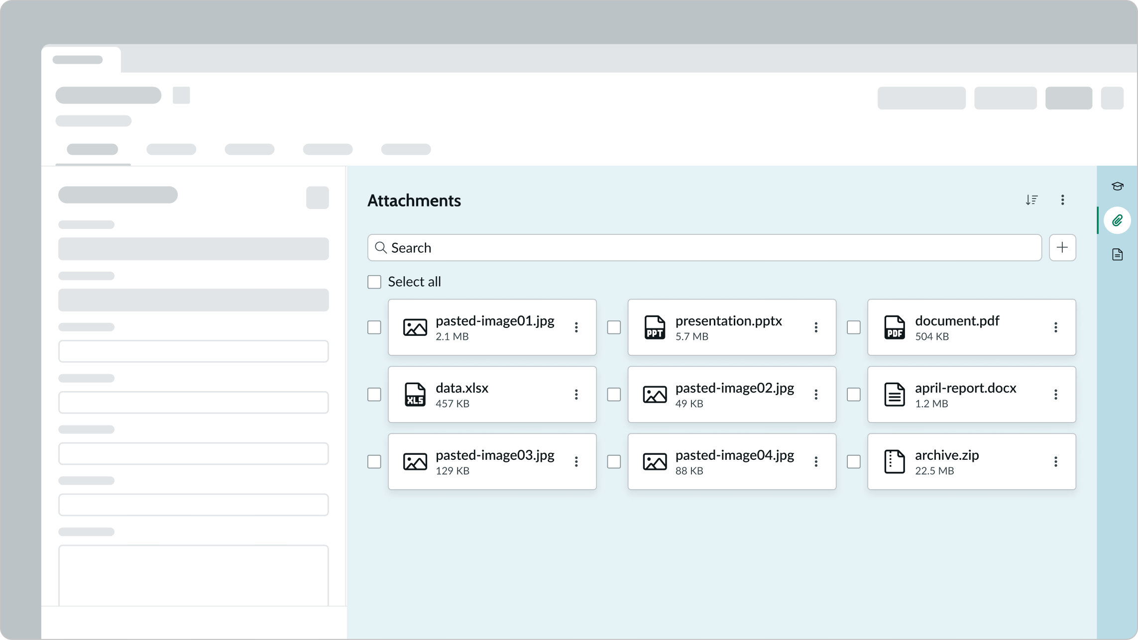 related item attachment component tile max width