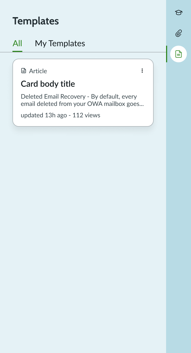 template tile hover state