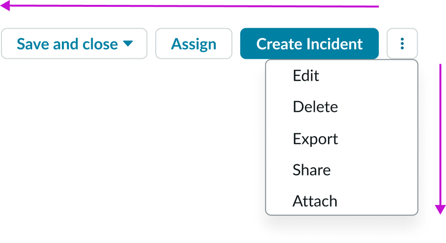 sort order of actions by importance