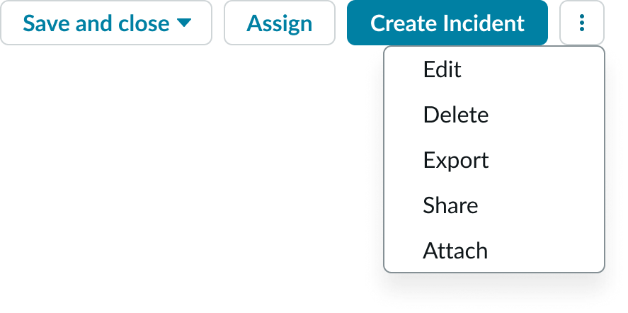 form menu contains less frequently used actions