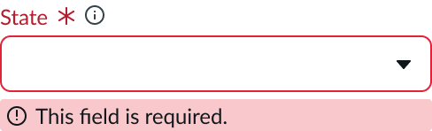 select error state