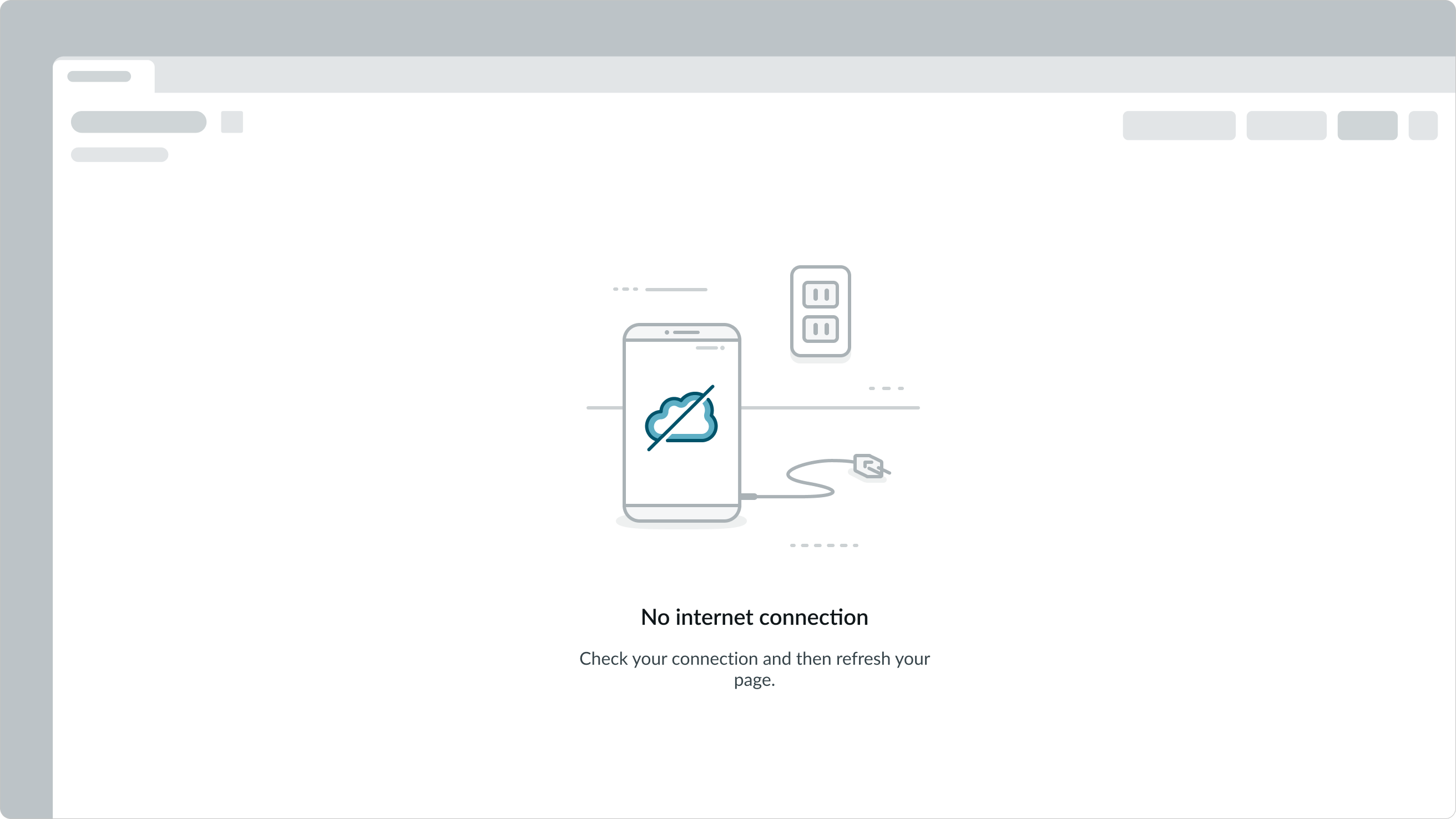 no data message for empty state