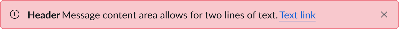 Text Link Alert Message