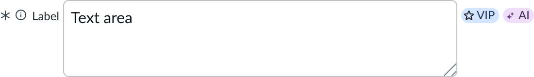 Shows the configurable resize control in the lower right corner of the input field