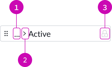 Shows the dotwalk path icon and the lock icon in a selected item
