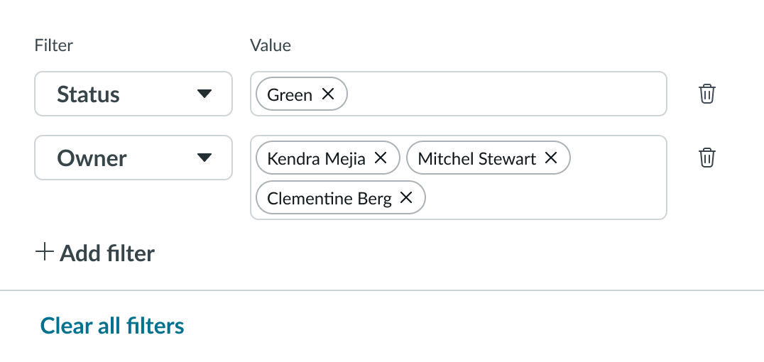 Shows how the typeahead component expands vertically when multiple value selections overflow the width of the container