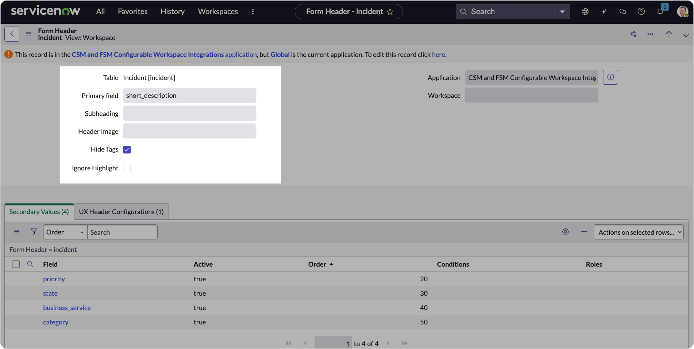 record tags component hides tags in form header