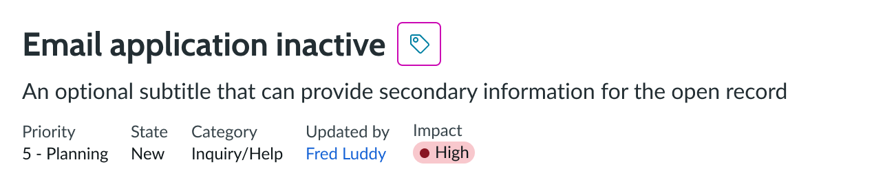 record tags component empty state
