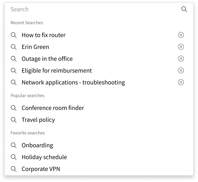 cluttered flyout with too many search sections