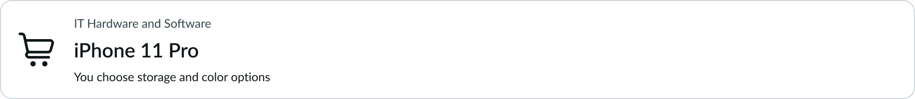 service catalog item search result card