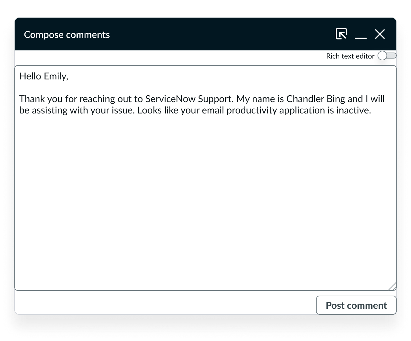 Minimize modeless dialog