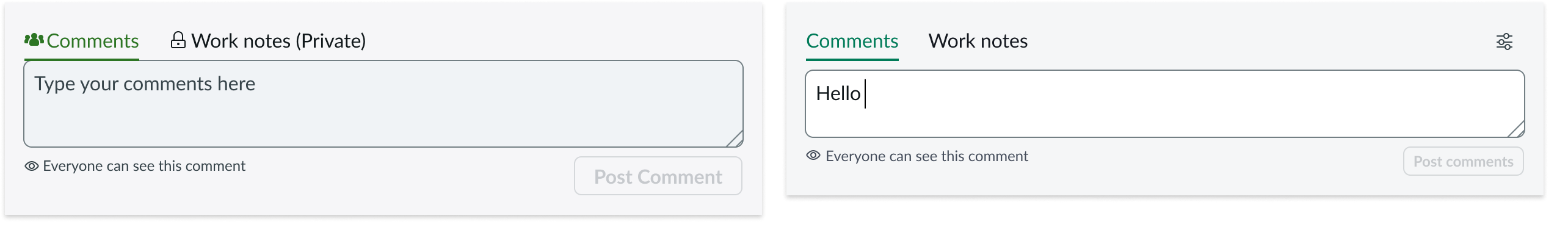 component with stacked view toggle on