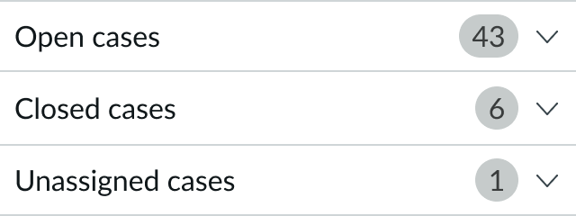 badges with light-blue alert color in list format