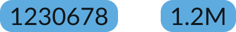 small badges with large iconic buttons