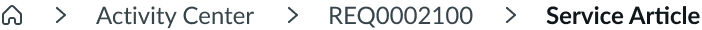 breadcrumbs with home page icon, subpage links, separators, and current page