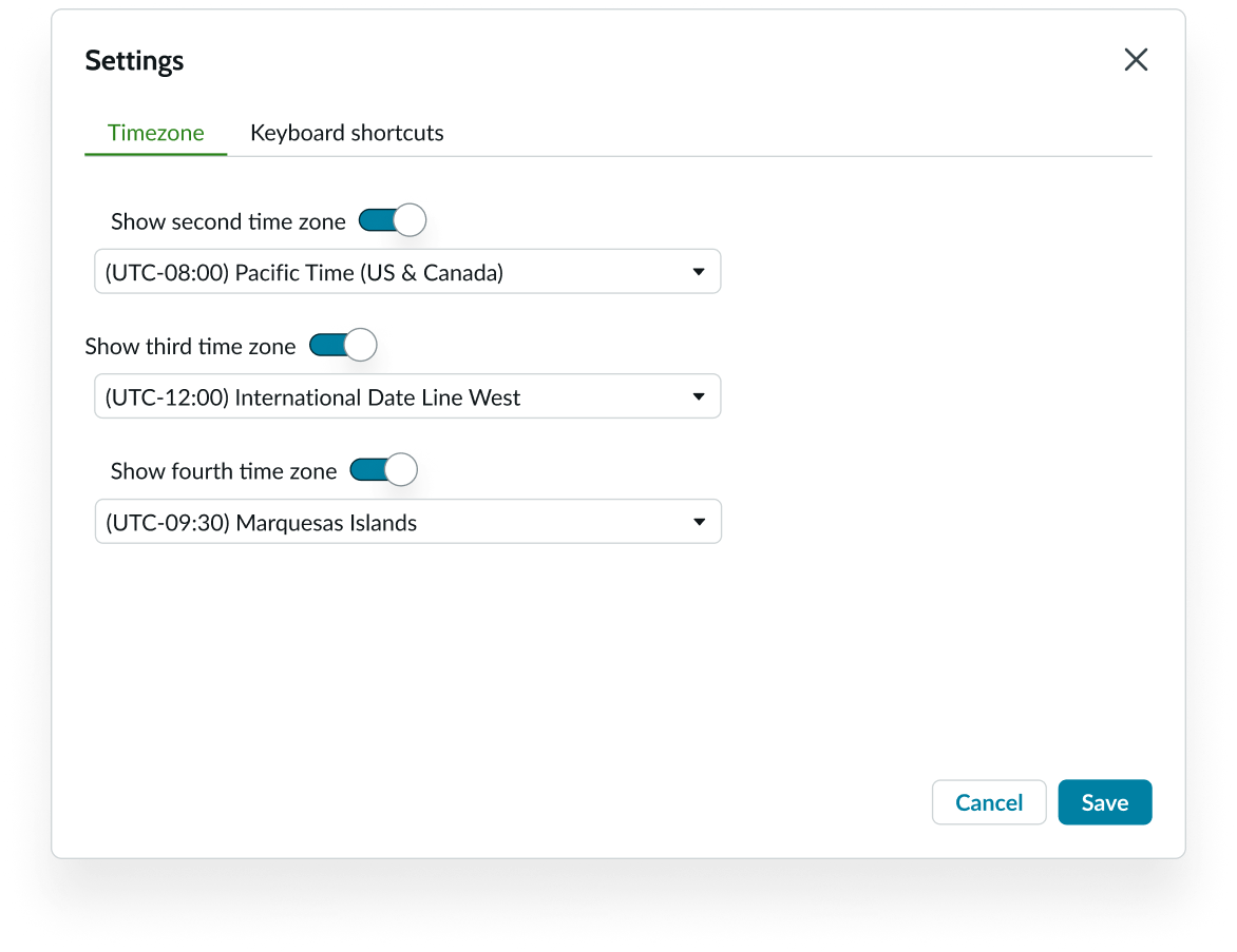 summary row on calendar timeline