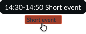 hover state for a timeline event