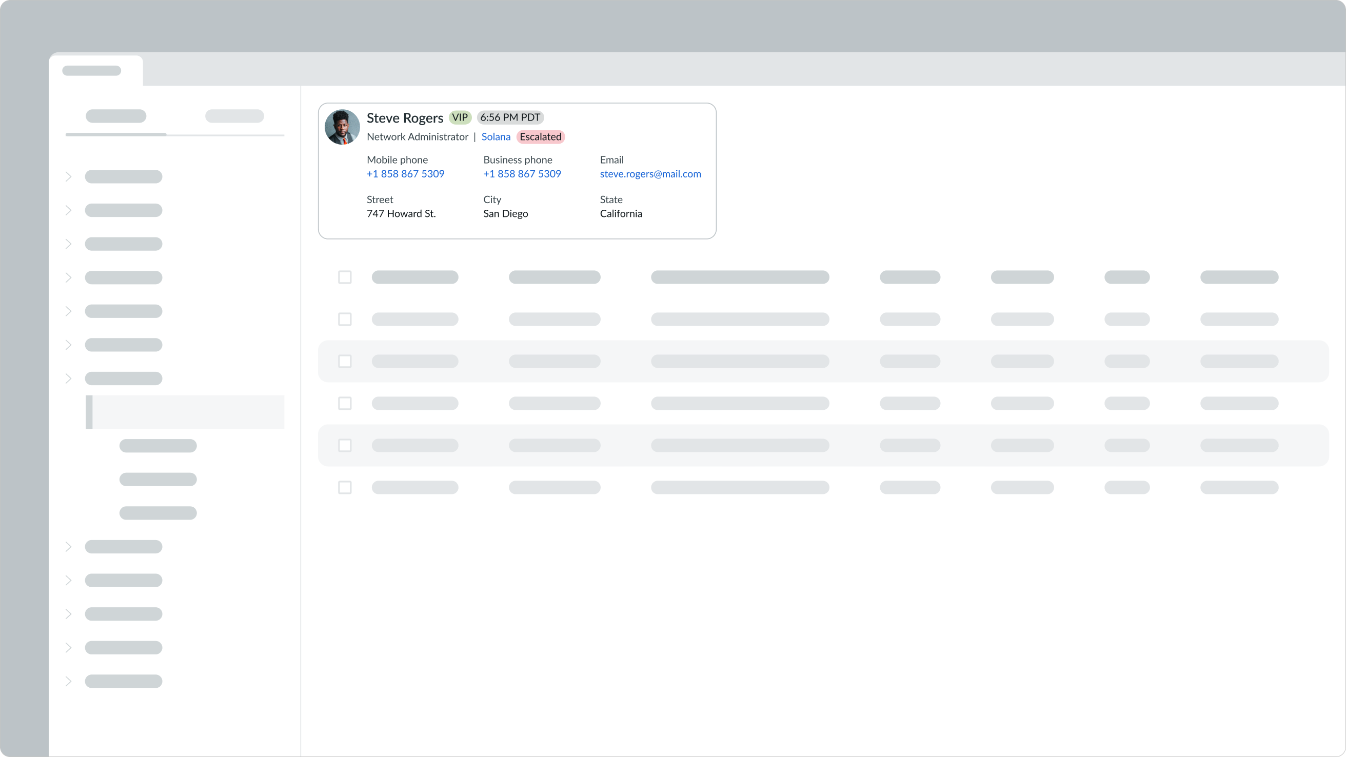 card with meta data to provide additional information and links
