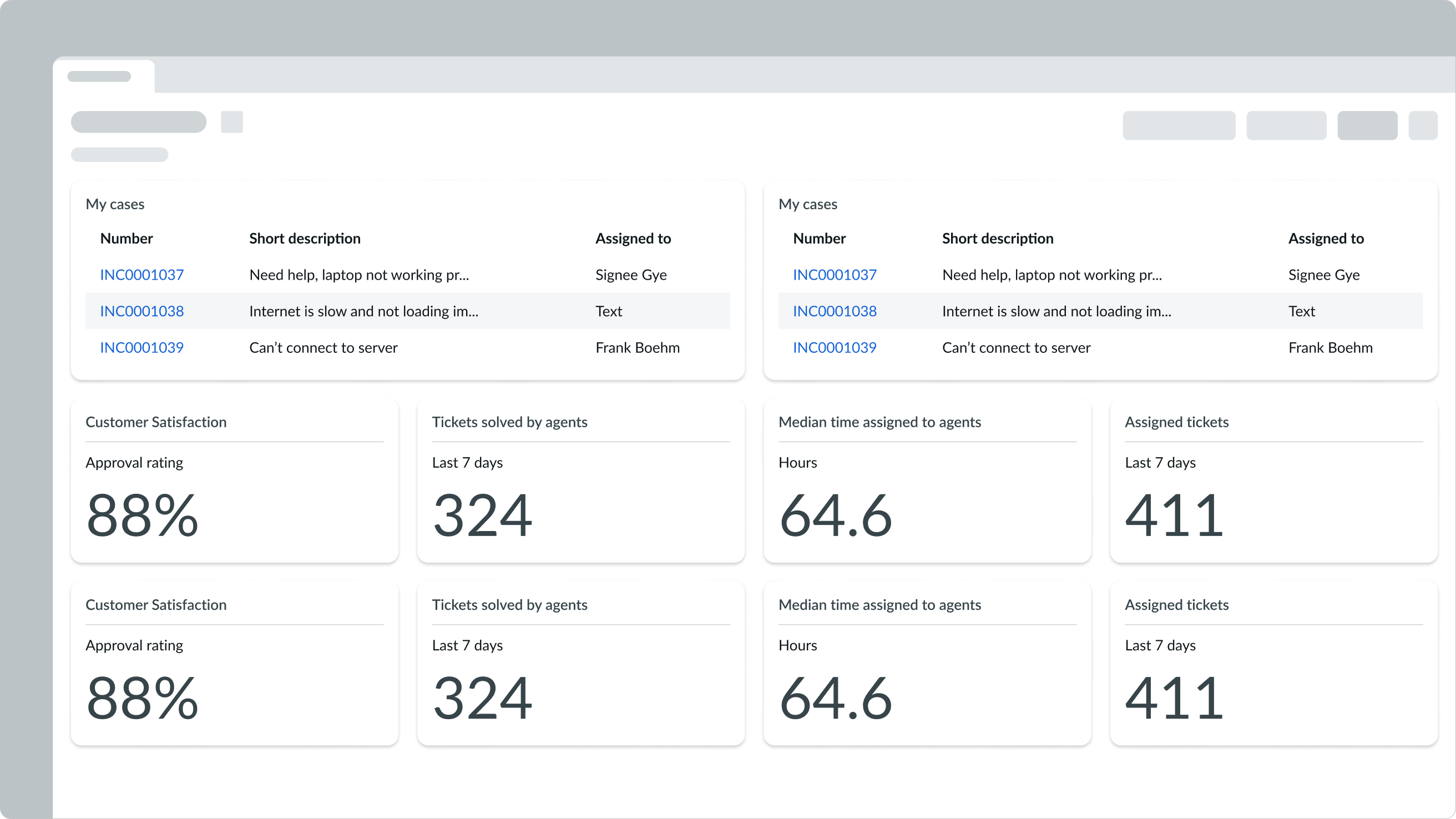 cards next to one another to help compare info
