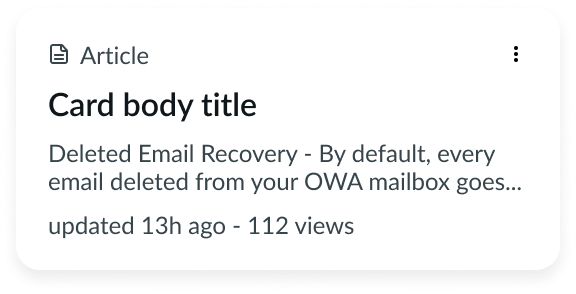 no interaction applied to the card so the user can engage with it