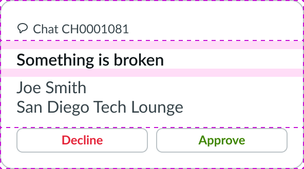 small padding size within a card under the header to separate it from the content slot