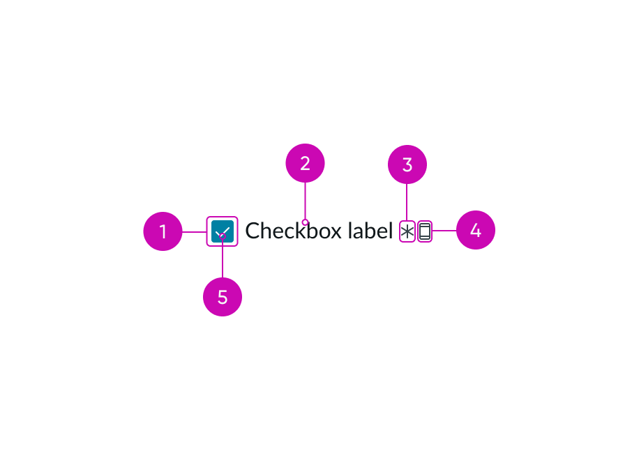 anatomy of the checkbox component