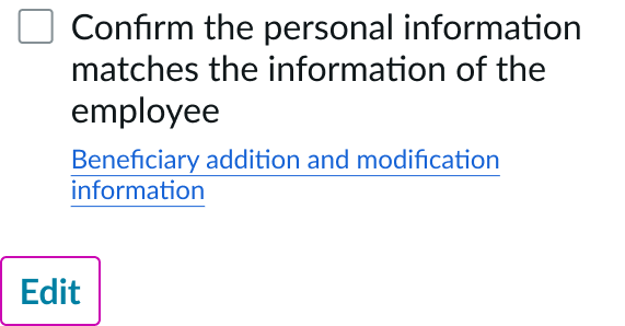 Shows the control that enables users to edit a checklist when configured