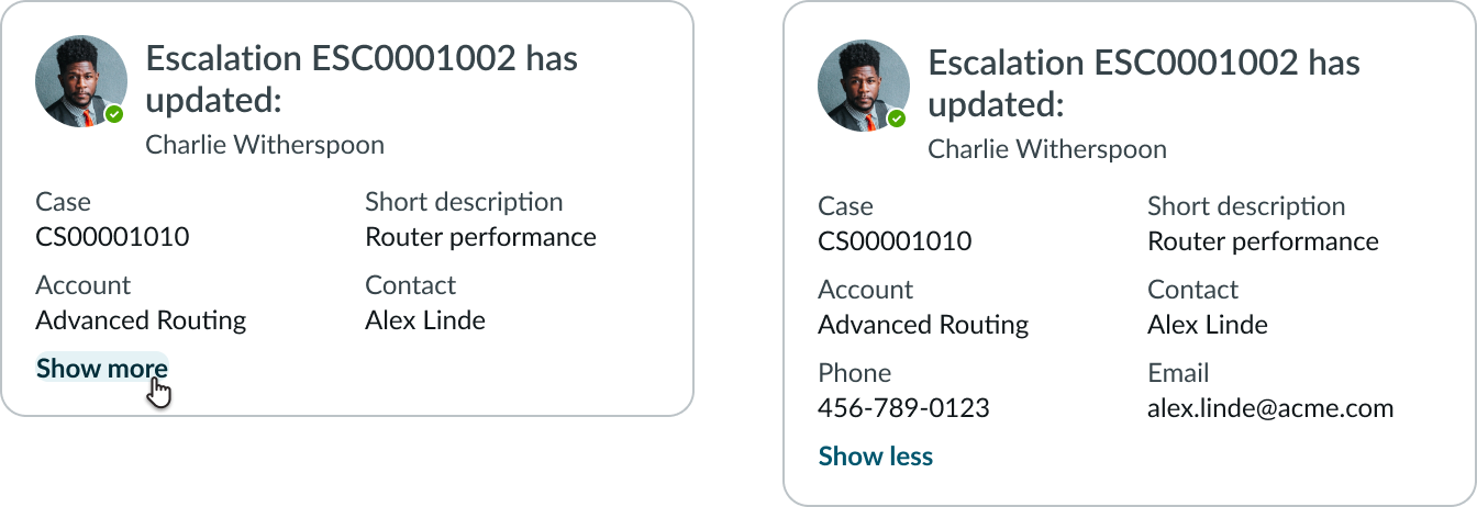 content tree example of using the collapse component