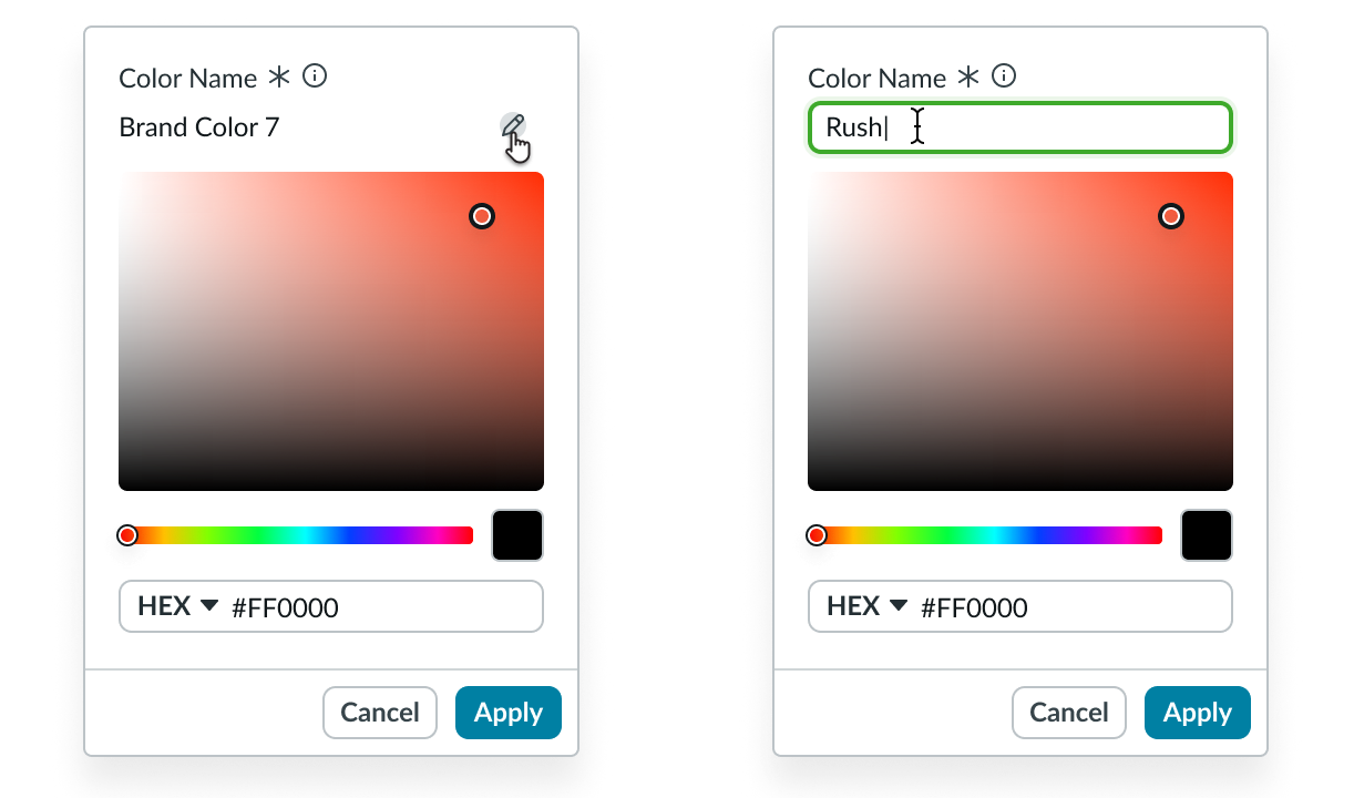 Horizontal stage picker with keyboard tab key order from left to right starting with left stage scrolling arrow button and continuing through each stage and then its action icon button