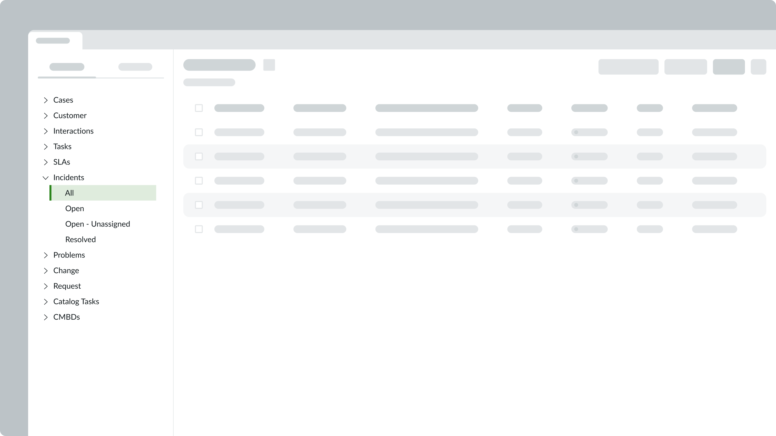 content tree used to help the user navigate their inbox on the left sidebar
