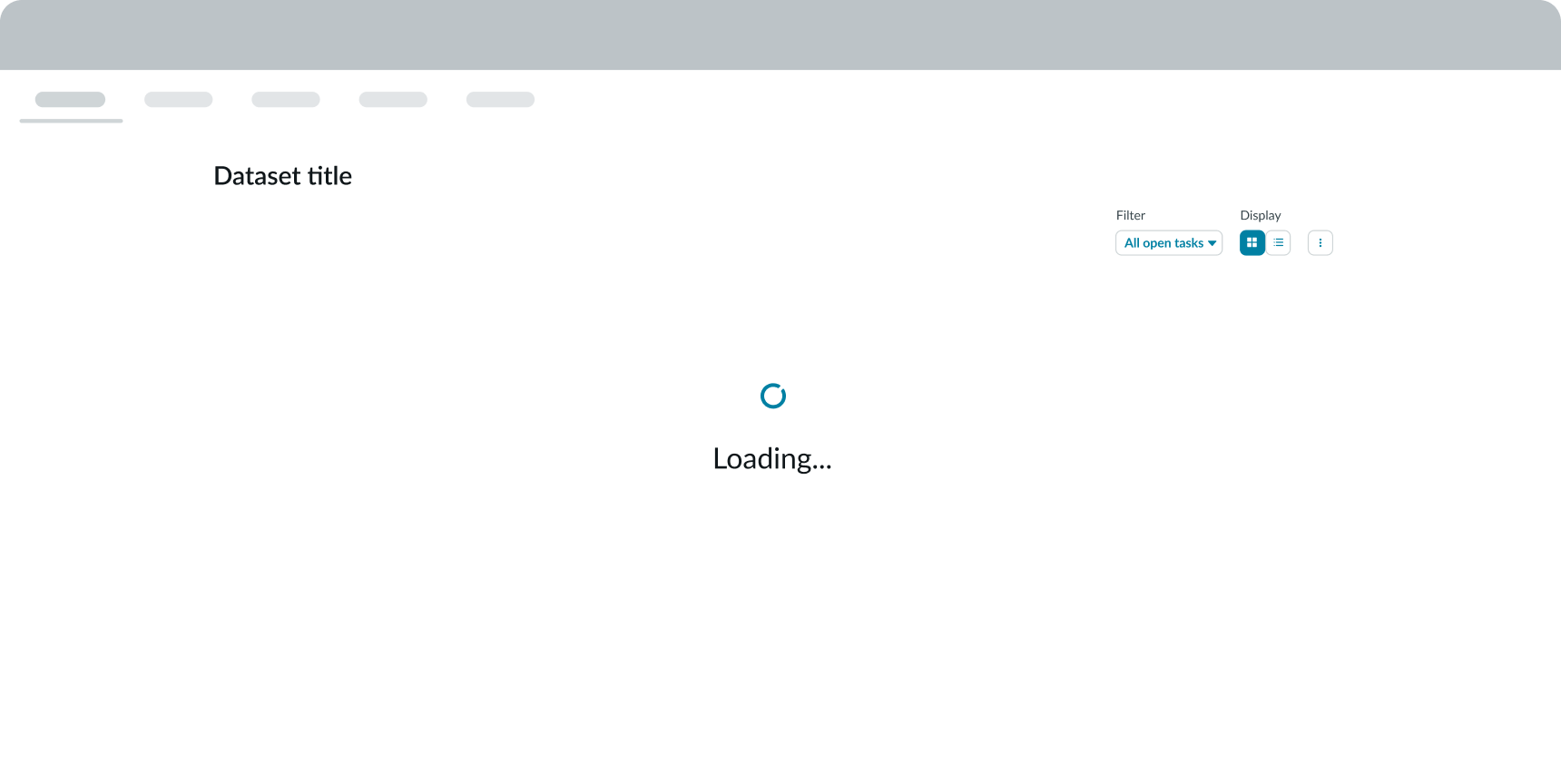 loading state while system returns results