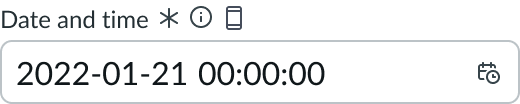 Shows date-time with a device type icon in the label-inline slot.